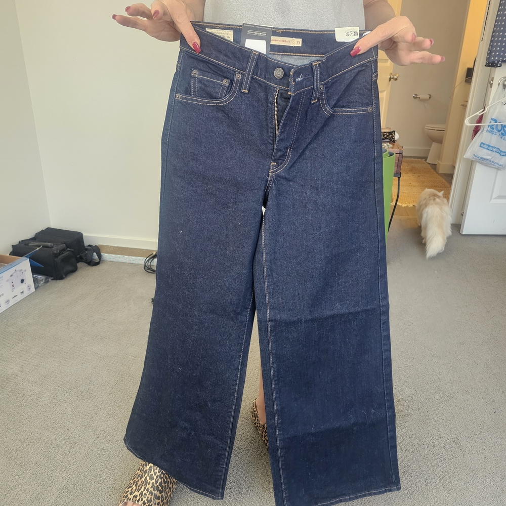 Levi's Dark Indigo Wide-Leg Women's Jeans